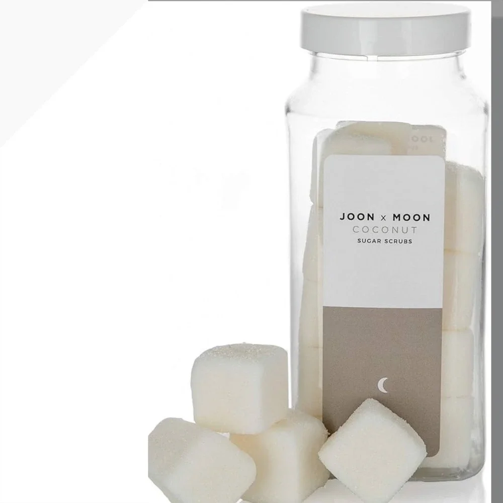 Joon x Moon Coconut Exfoliating Sugar Scrub‎ Cubes Shea Butter Aloe 10oz Jar New